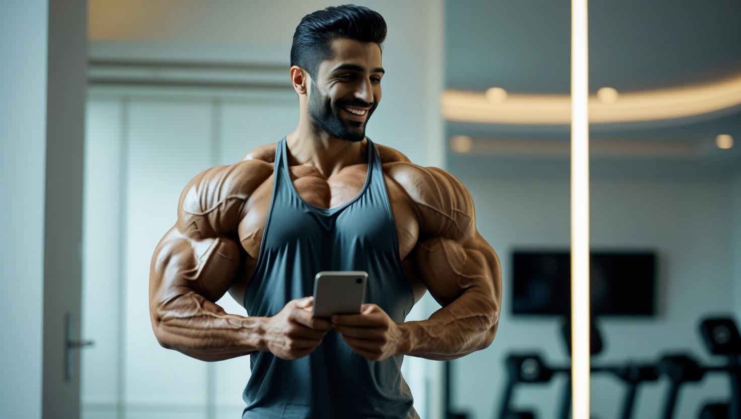 رجل رياضي سعيد يحقق خسارة الدهون دون حساب السعرات