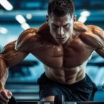 رياضي يؤدي تمرين HIIT مكثف على المشاية الكهربائية