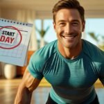 رجل تتبع برنامج تخسيس للمبتدئين في المنزل