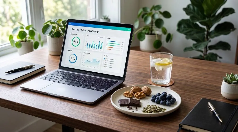 وجبات خفيفة ذكية لبيئة العمل المكتبية تدعم فيتامينات الطاقة بعد سن الاربعين لزيادة التركيز الذهني ومنع الخمول
