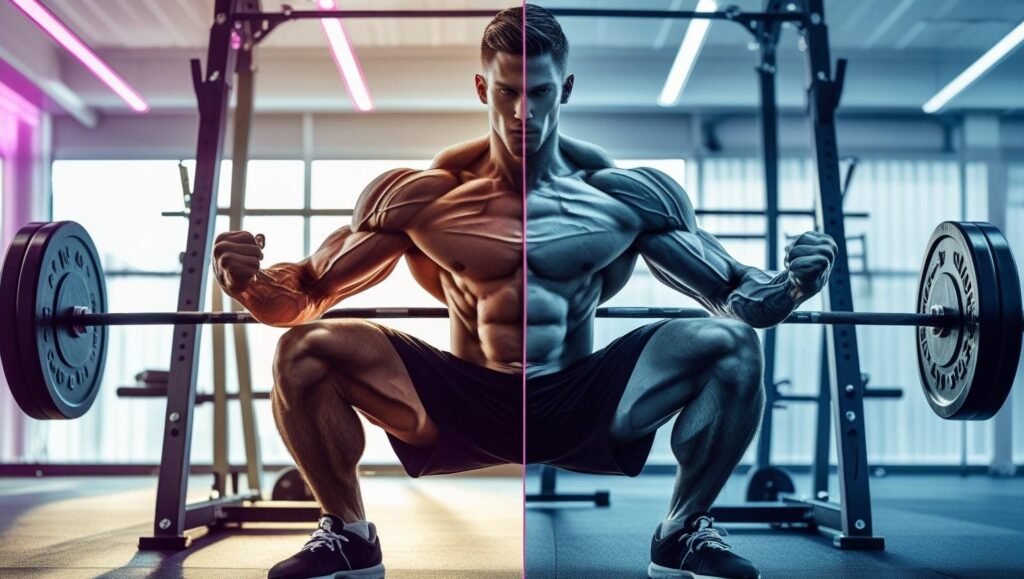 رياضي يمارس برنامج تدريب Upper Lower