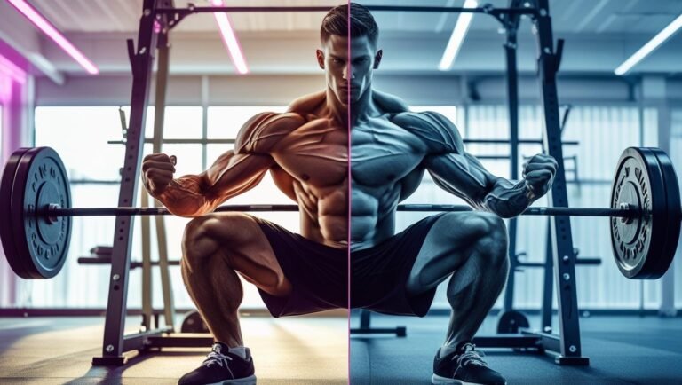 رياضي يمارس برنامج تدريب Upper Lower