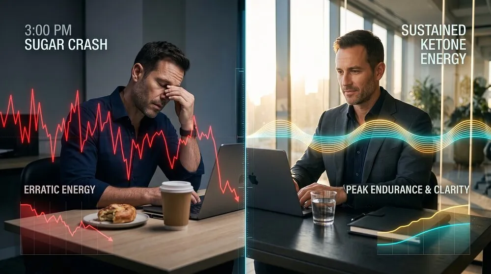 مقارنة استقرار الطاقة والنشاط عند تطبيق جدول كيتو دايت للمشغولين مقابل هبوط ما بعد الظهر